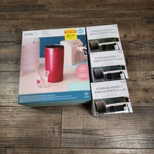 New unopened box Spin It Epoxy Kit and 3 tumbler replacement foams EE&T